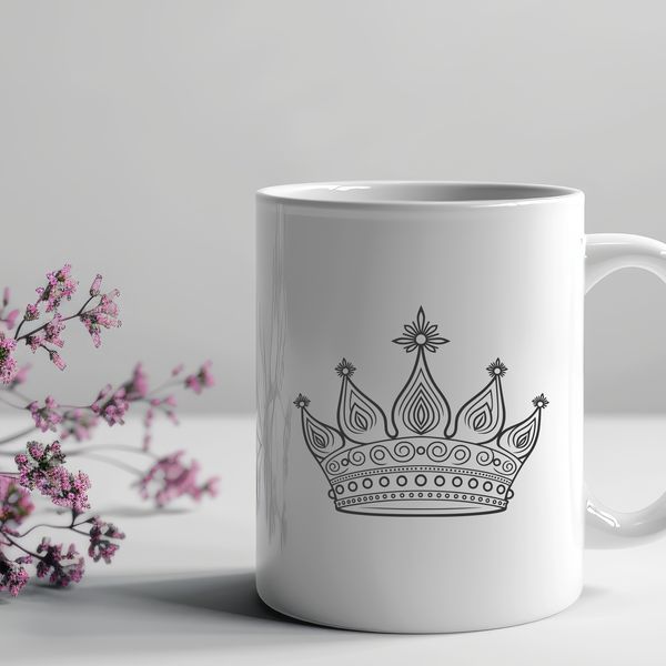 A digital representation of a crown, created as a scalable vector graphic (SVG).