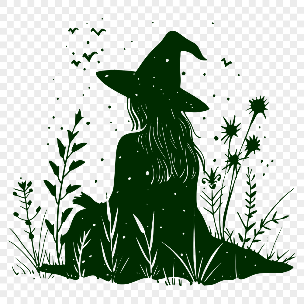 Artistic Witch SVG, PNG, PDF And DXF Files