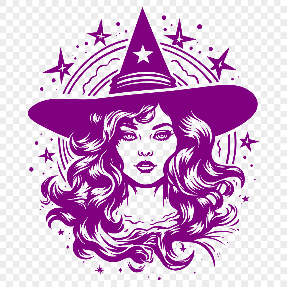 Free Creative Witch Vector Drawing