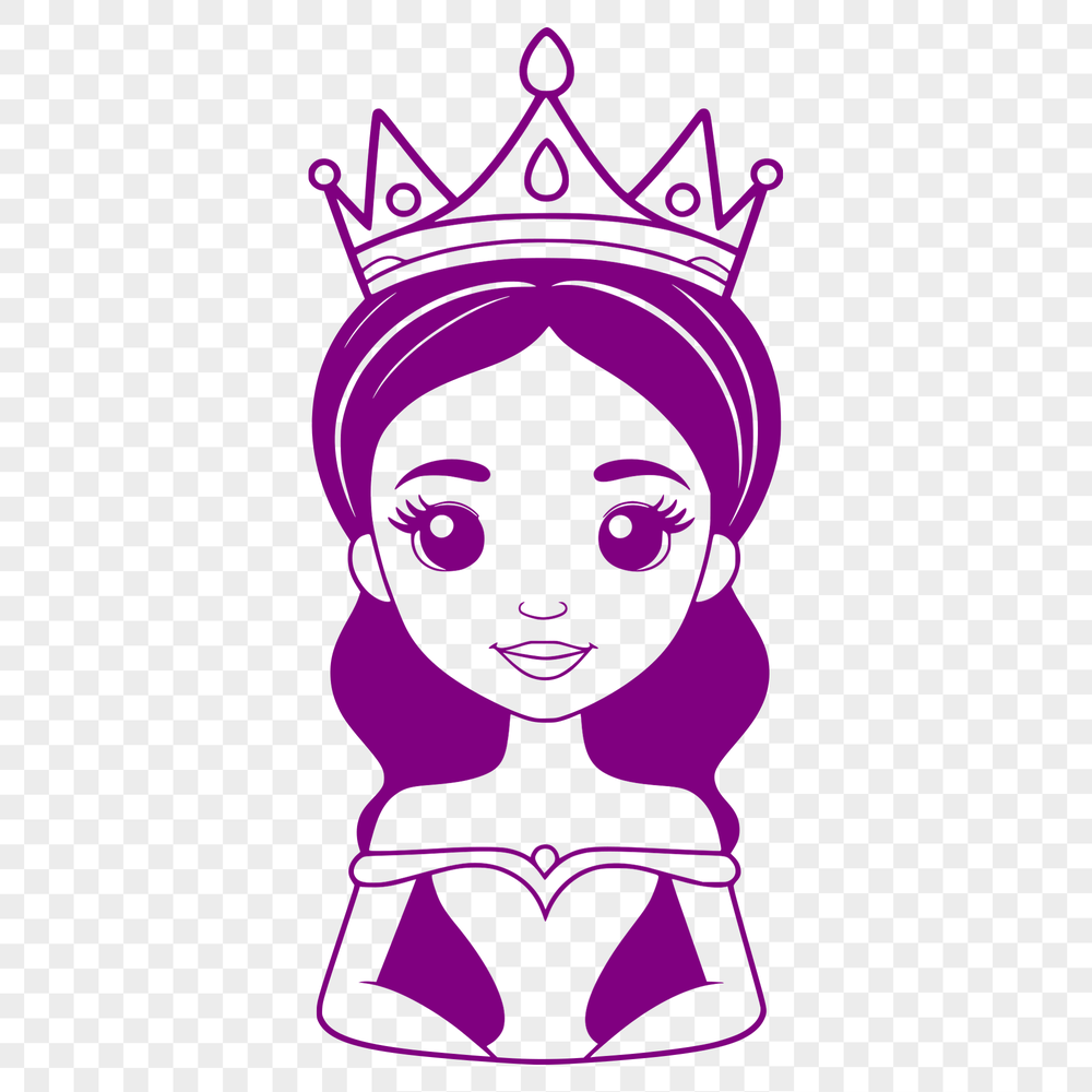 Royalty-Free Female Character Graphic A royalty-free illustration of a young female princess.