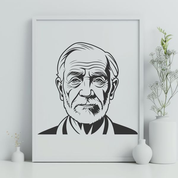 A vector illustration of an adult male figure.