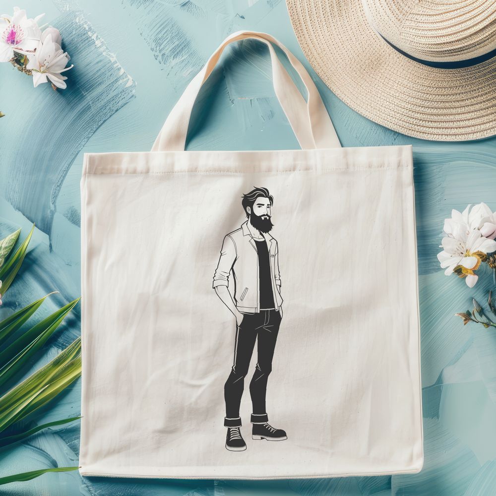 Hand-Drawn Man Illustration SVG File Male figure illustrated in vector format.