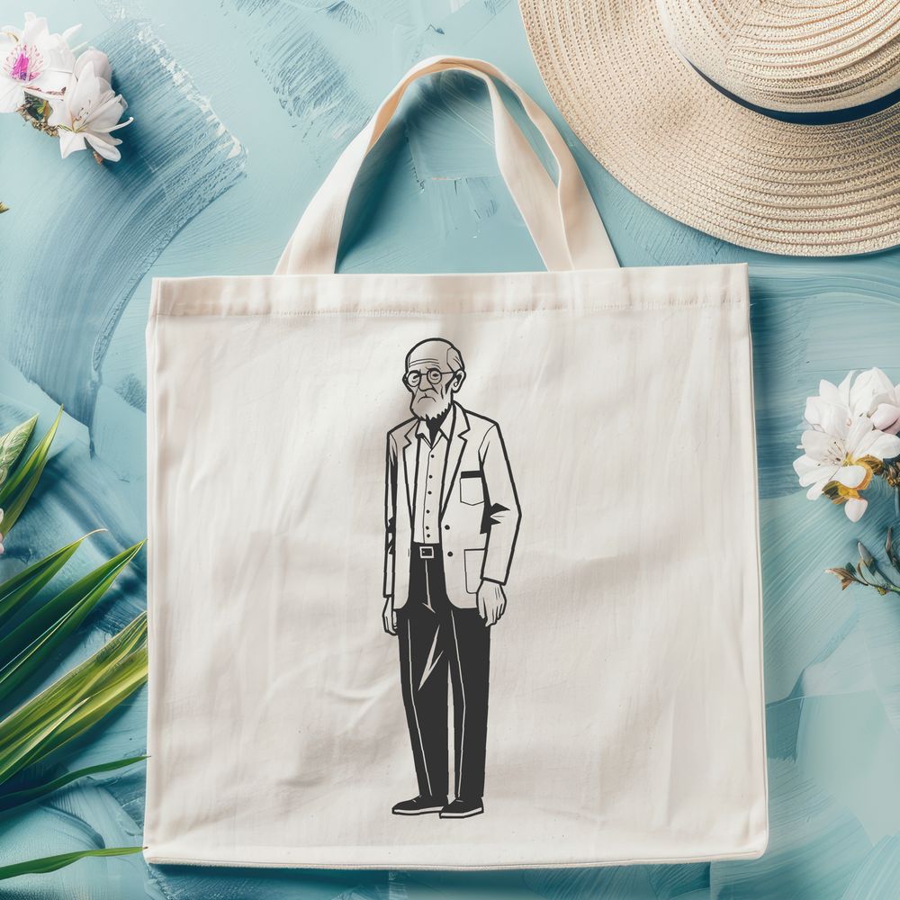 Mature Male Portrait Illustration A simple illustration of a mature man's face and body.