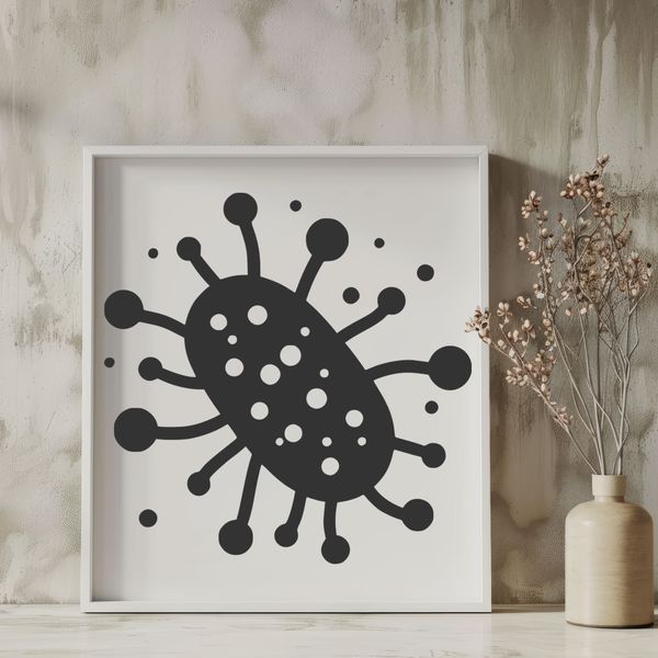 Simple Bacteria Icon Microorganism icon designed as scalable SVG file for digital and print use.