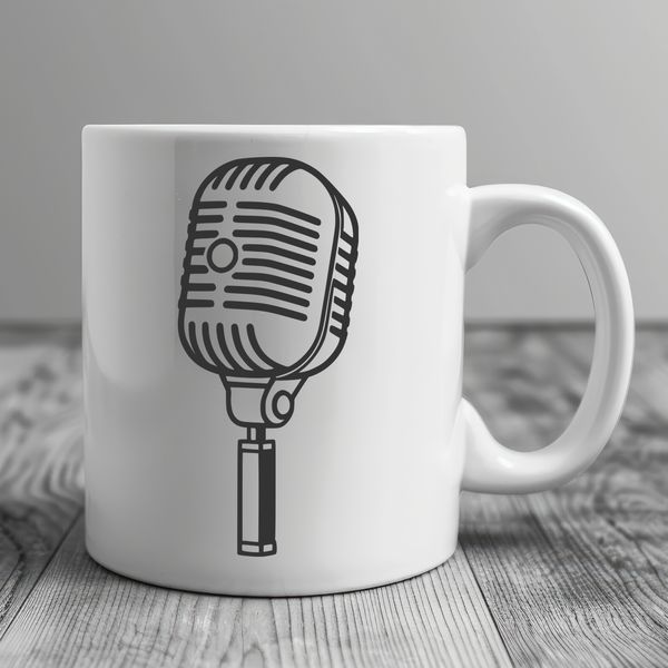 Digital Microphone Icon Vector Graphics A digital microphone icon in vector format for graphic design.