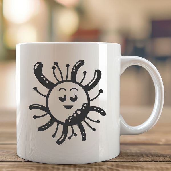 Bacterial Vector Artwork An SVG graphic representing microscopic germs with intricate details.