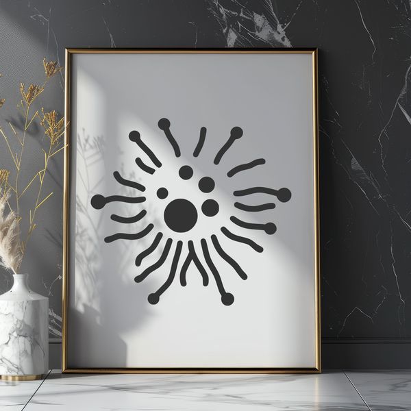 Bacterial Vector Design Illustrative representation of bacteria in vector format for graphic design and cutting machine applications.