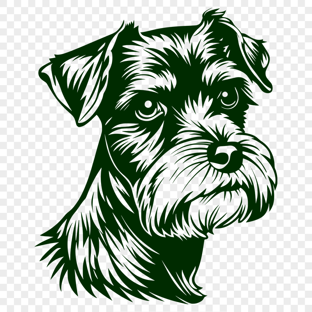 Unique Miniature Schnauzer Vector Art