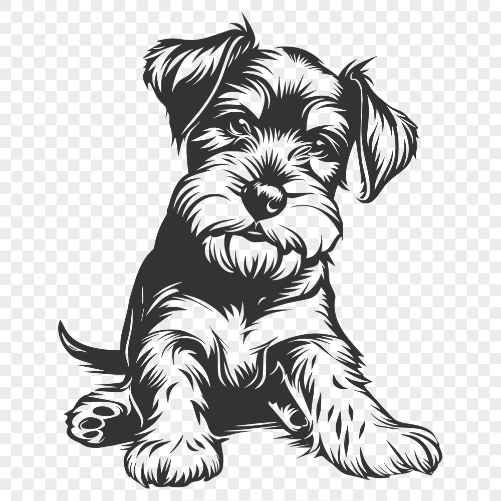 Sitting Miniature Schnauzer Image