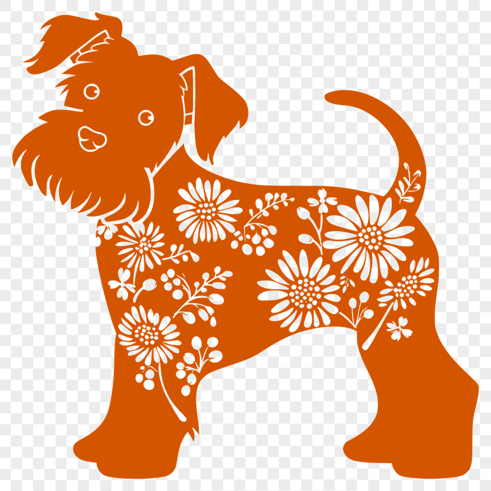 Unique Standing Dog SVG