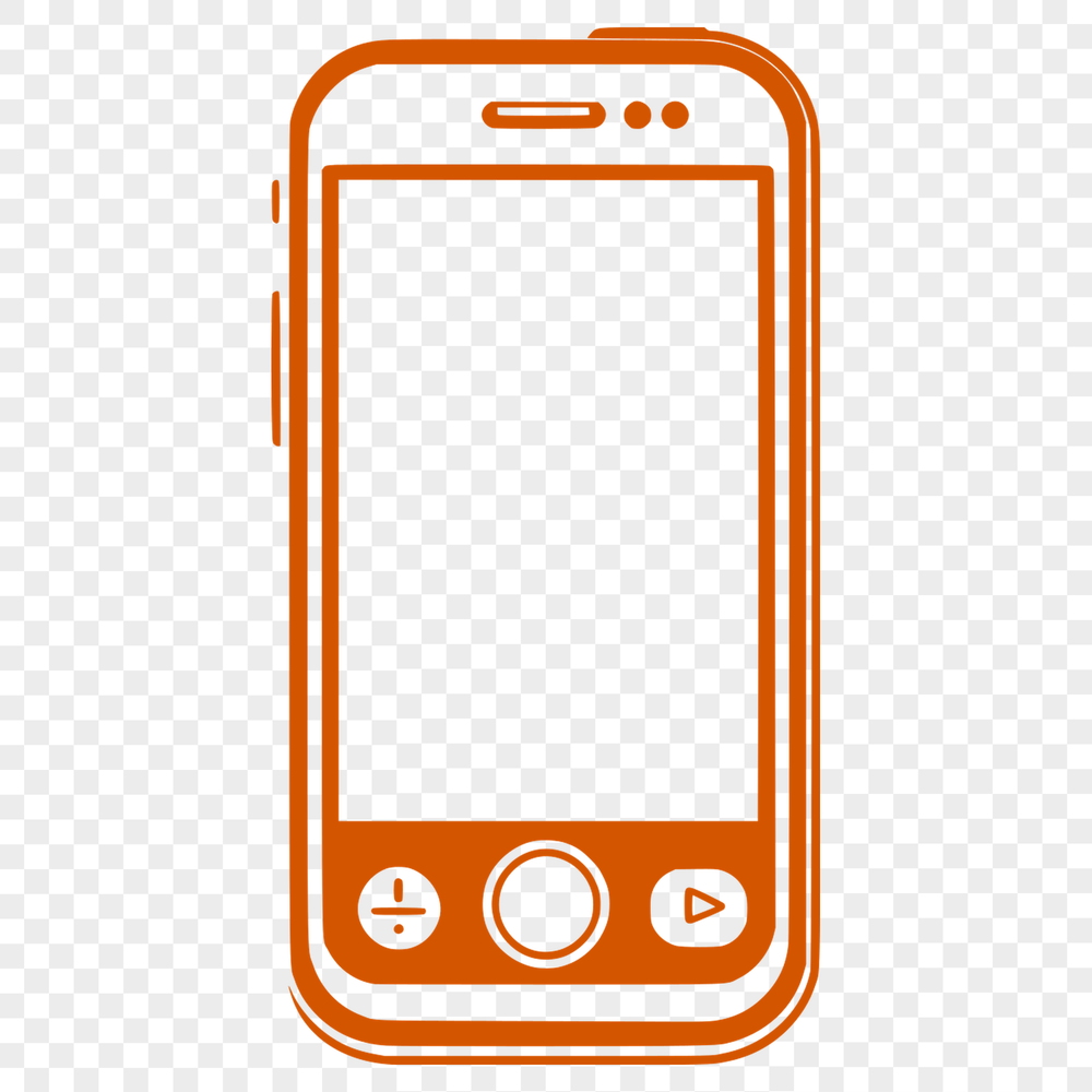 Modern Phone Design for Vector Projects A modern cell phone with sleek design, ideal for vector art projects.