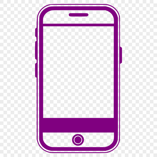 A high-quality vector illustration of a mobile phone, suitable for cutting machines like Cricut or laser cutters.