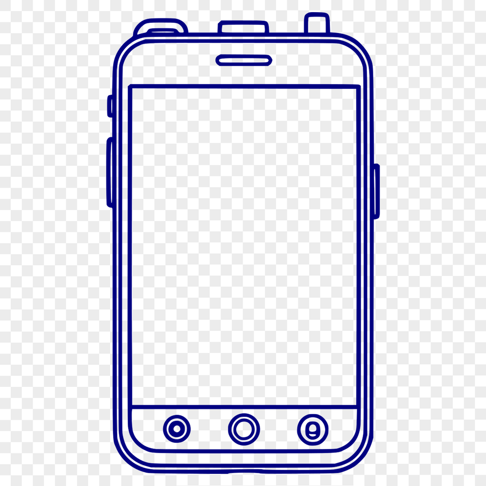 Illustrated SVG graphic of a modern smartphone device with sleek design and advanced technology features.