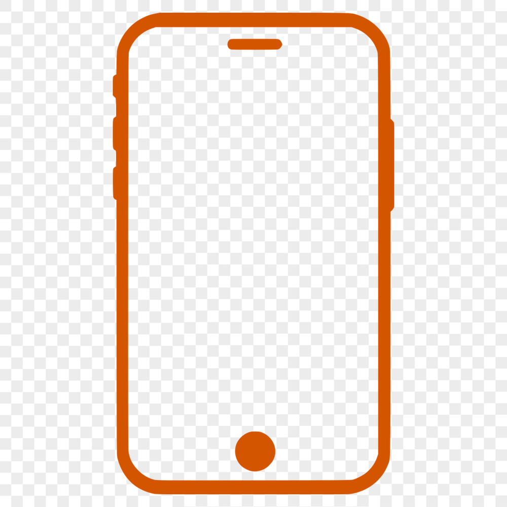 A simple, scalable vector graphic illustration of a modern smartphone.