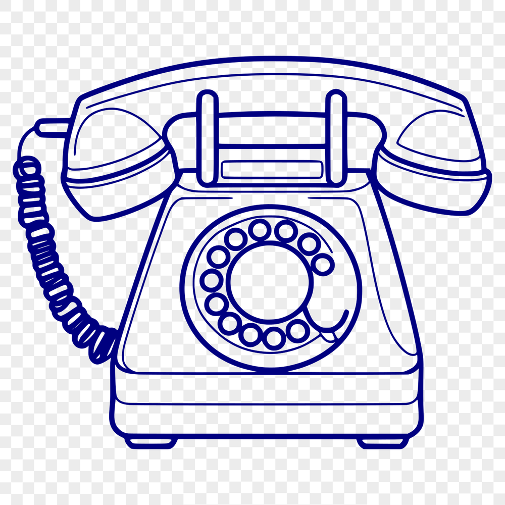 Vintage Phone Vector Art Vector illustration of a classic telephone with various lines and buttons.