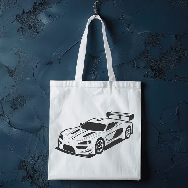A high-speed racing car design suitable for vector art projects.