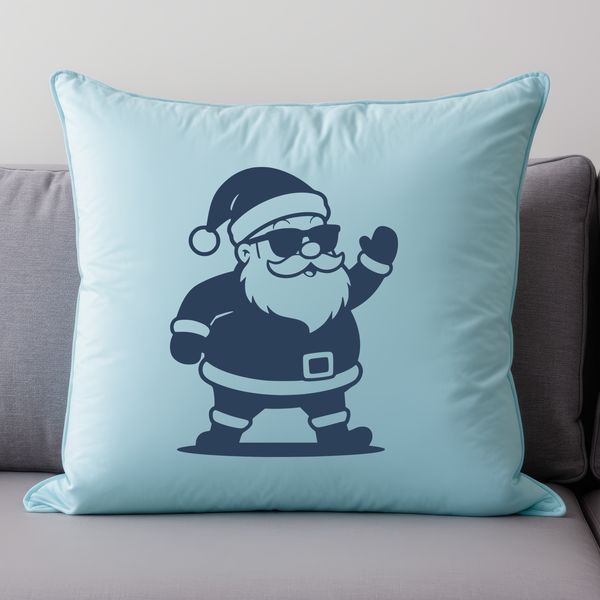 Vector illustration of Father Christmas in red suit and hat, suitable for commercial or personal use.