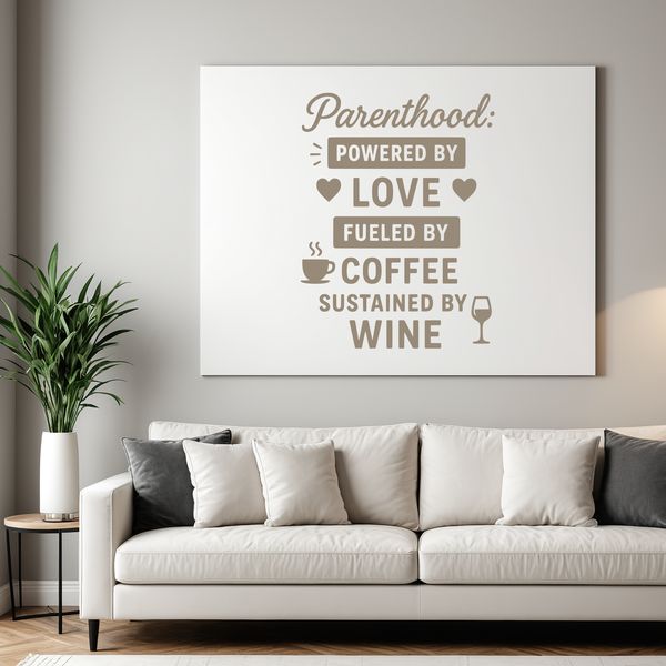Humorous Parenting Wisdom in Simple Design A funny quote about parenting in a minimalist vector design.
