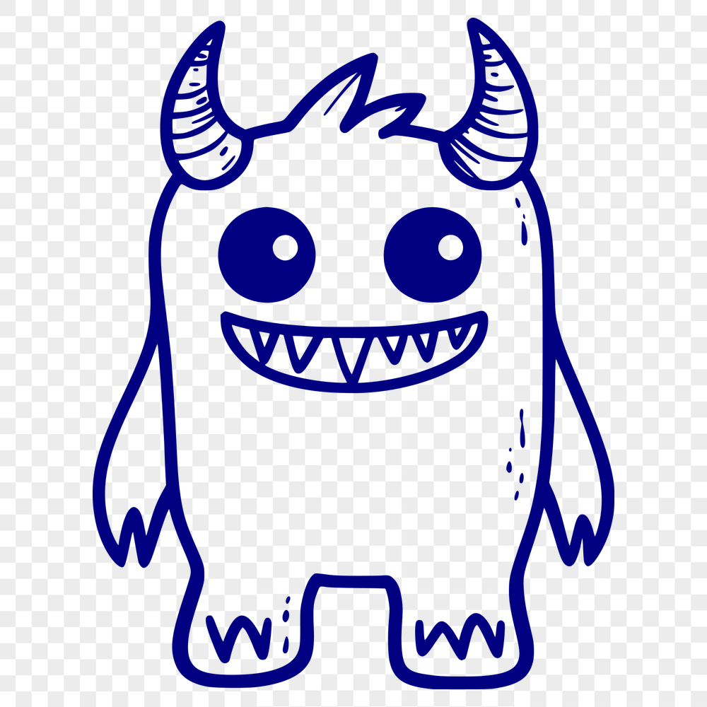 Free Unique Monster Clipart SVG - Commercial Use