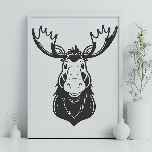 Large North American Wildlife Illustration A detailed illustration of a large North American wild animal.