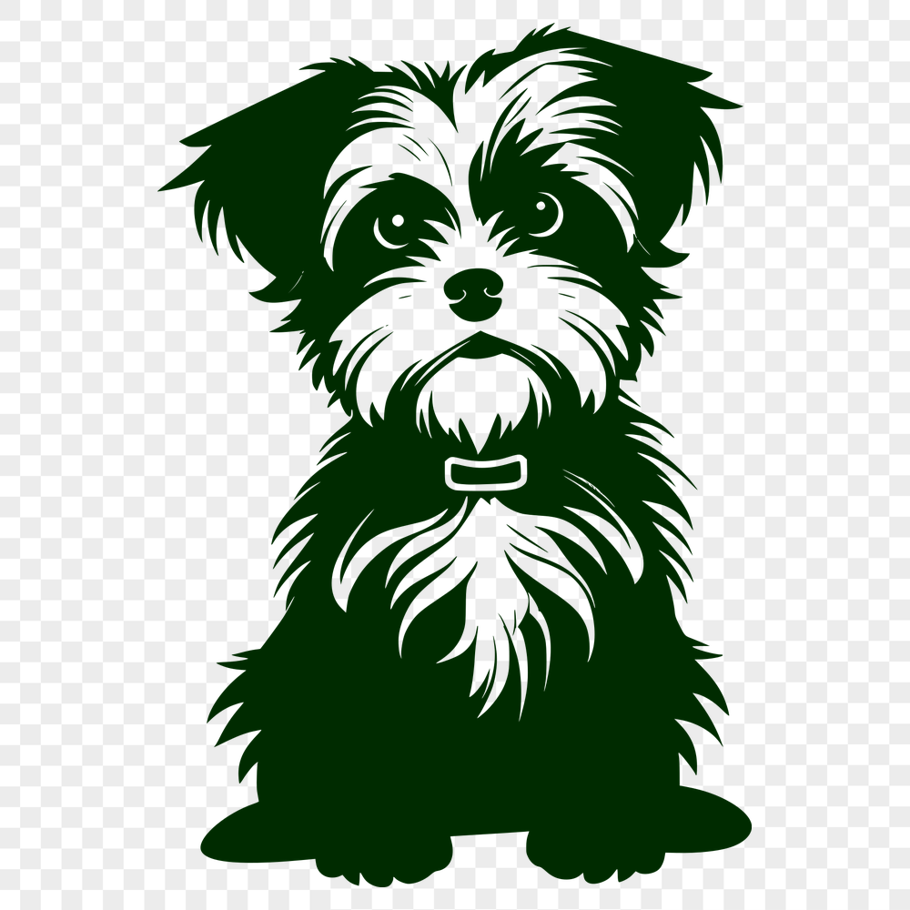 Artistic Sitting Dog Design