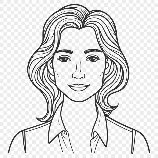 Beautiful Female SVG Graphic Illustration of a woman, vector graphic for various applications