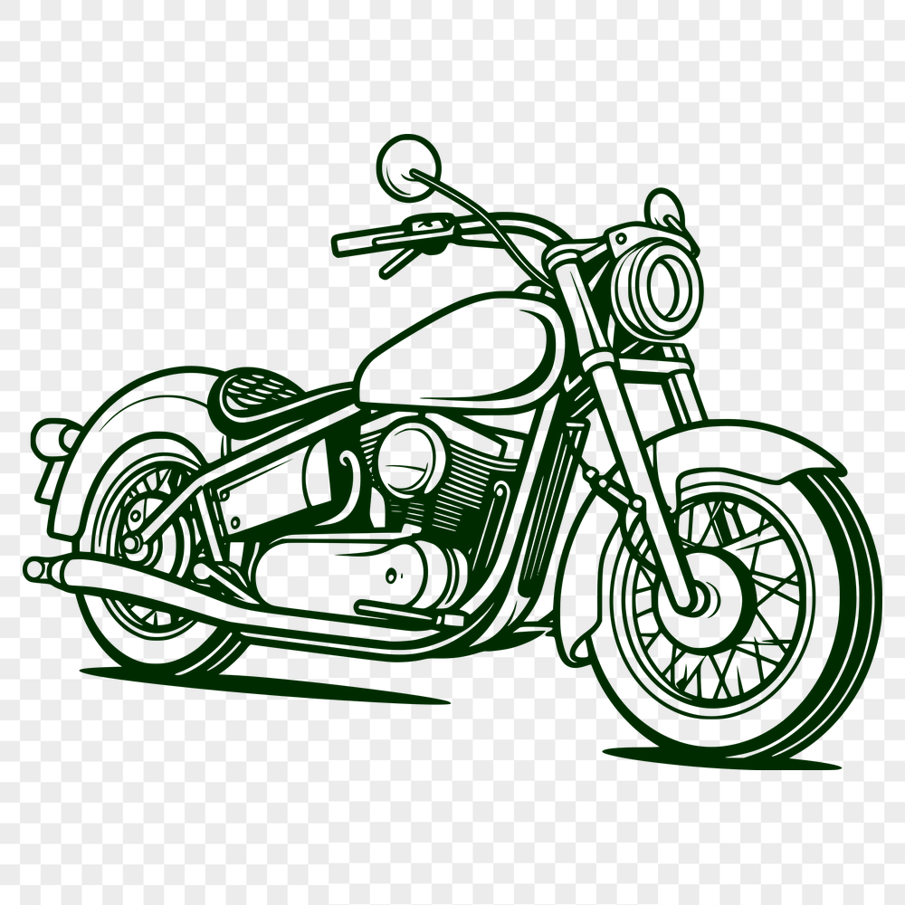 Unique Motorcycle Vector Illustration