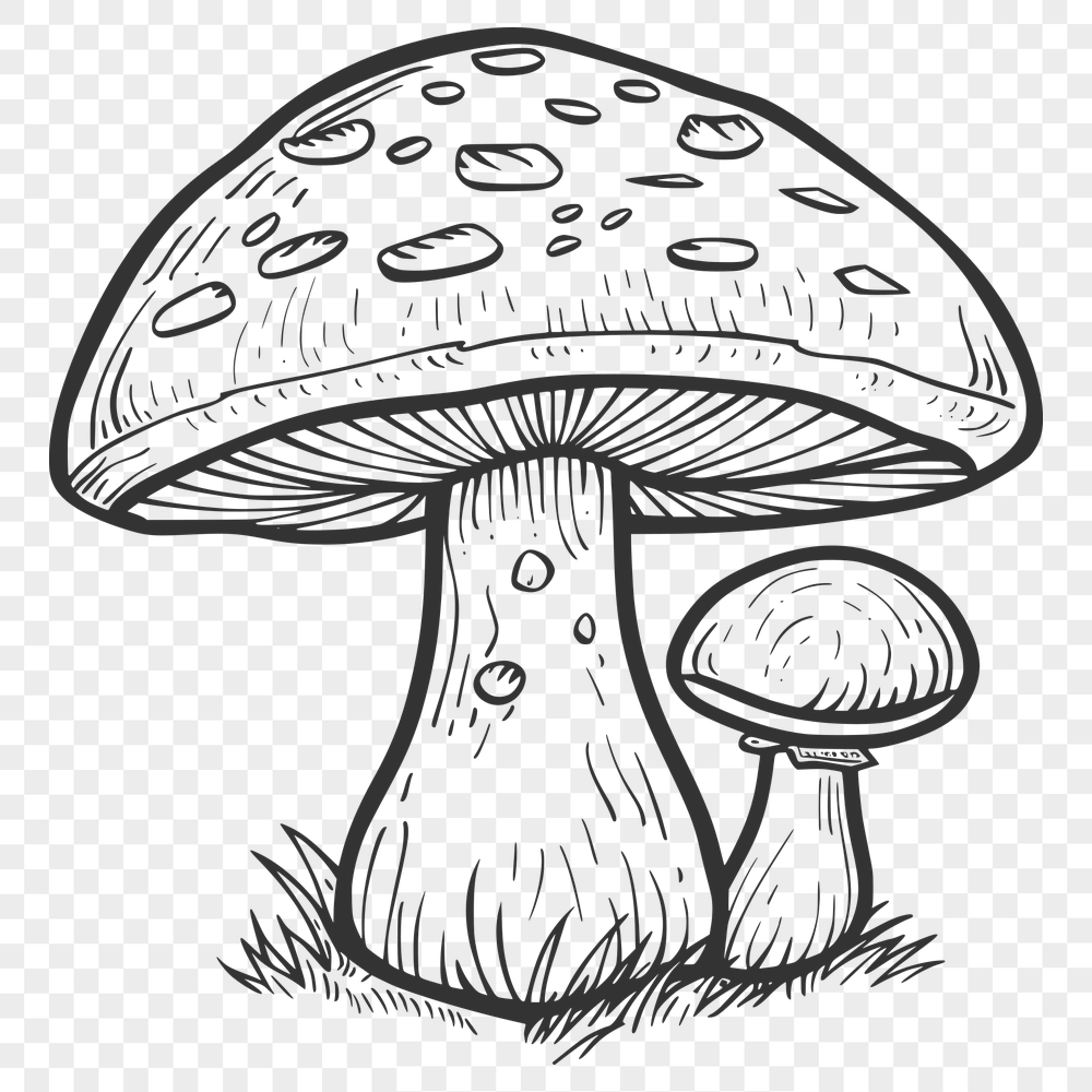 Artistic Mushroom Digital Artwork