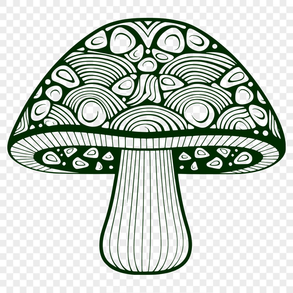 Unique Mushroom Digital Artwork