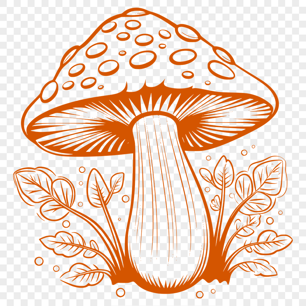 Unique Mushroom Vector Art