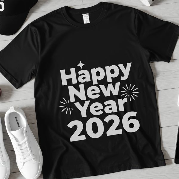 A simple vector illustration of the year 2026 written in quotes, perfect for personal or commercial projects.
