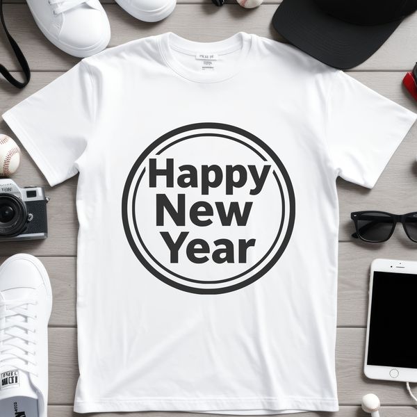 New Year's holiday-themed vector design featuring inspirational quotes in a stylized font.