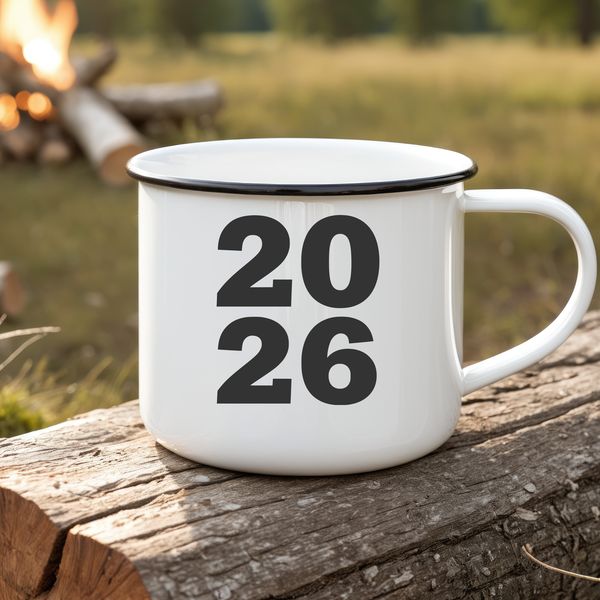 New year countdown quote with numerical date 2026 in a modern vector design.