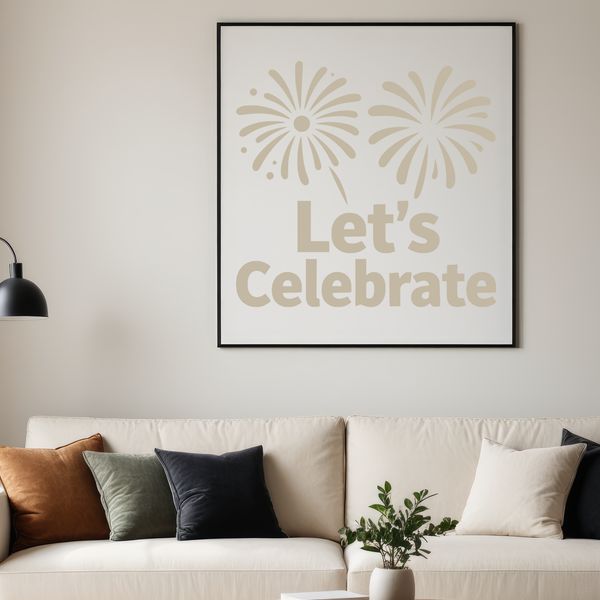 A digital illustration of a new year's theme, featuring quotes and decorative elements.