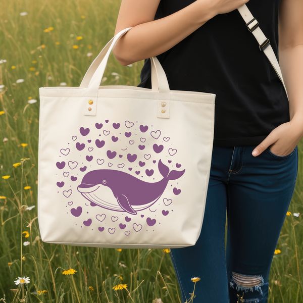 A Simple Vector Whale Design A digital illustration of a whale in a simple vector format.