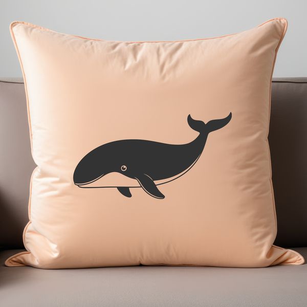 Whales depicted in a minimalist SVG design for cutting machines and laser engraving.