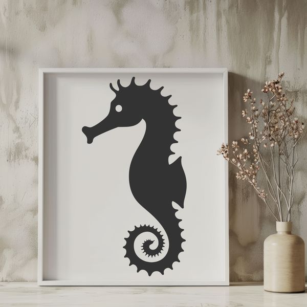Lovely Seahorse Illustration A detailed illustration of a seahorse in various poses for digital design projects.