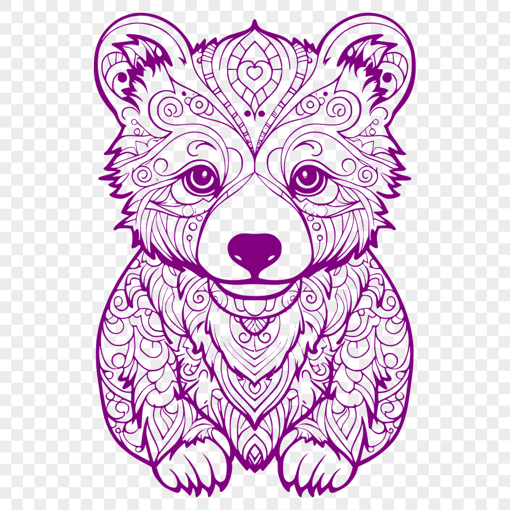 Unique Sitting Bear Clip Art