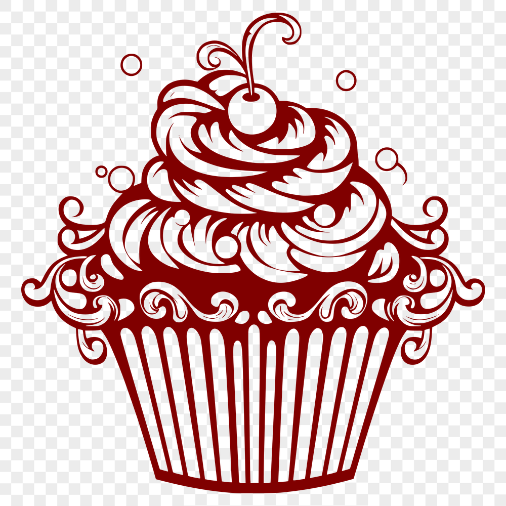 Ornate Cupcake SVG