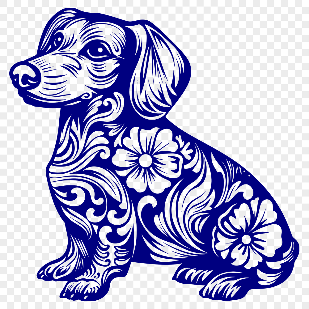 Sitting Dachshund Vector Image