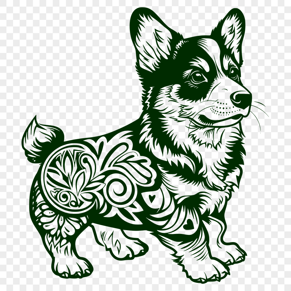 Free Standing Welsh Corgi Printable Image