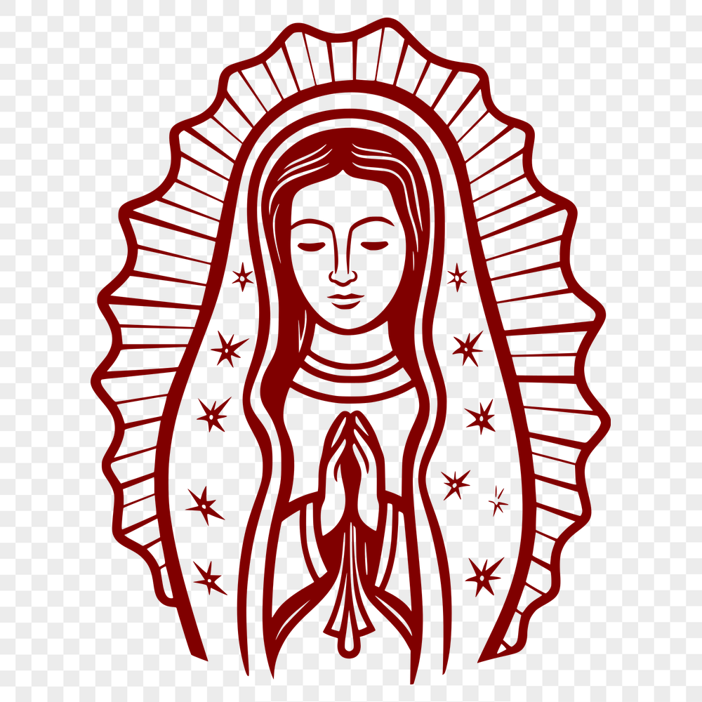 Artistic Virgin Mary Decal