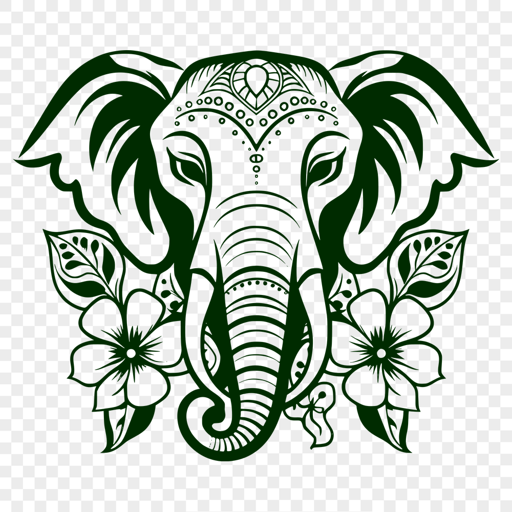 Floral Elephant - For Glowforge Project