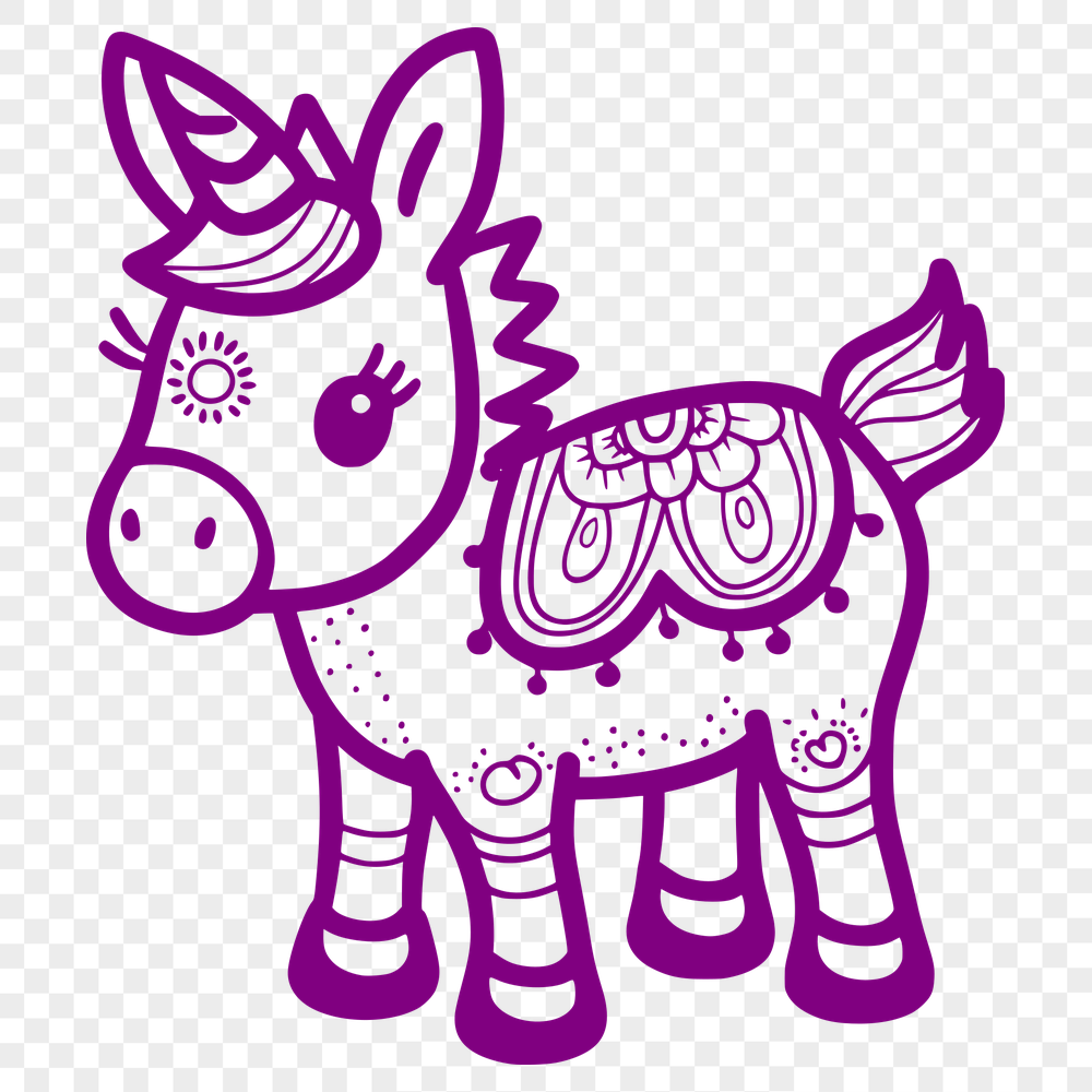 Creative Standing Donkey Clip Art