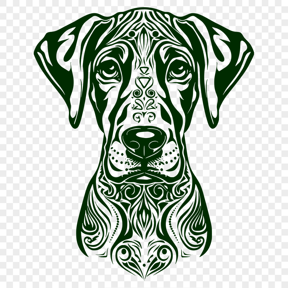 Ornate Great Dane SVG