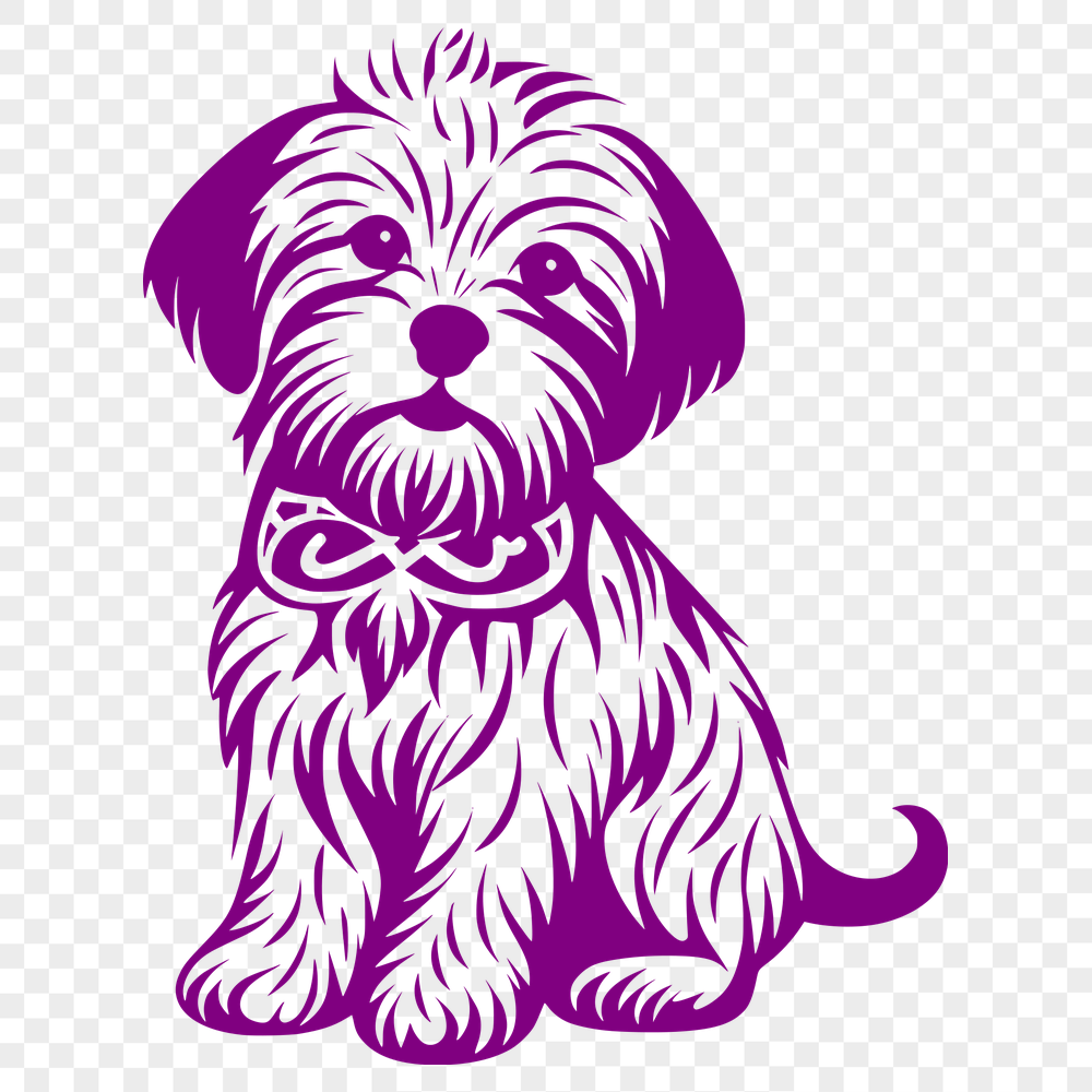 Ornate Sitting Havanese DXF