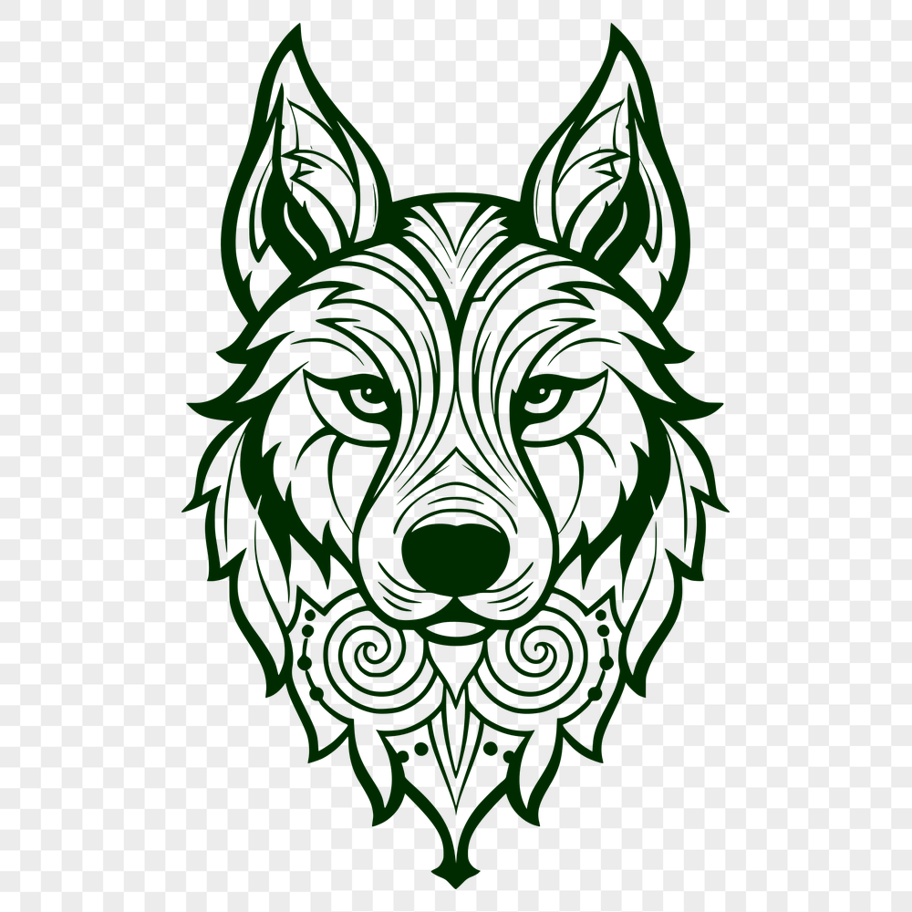 Ornate Husky Vector Craft File