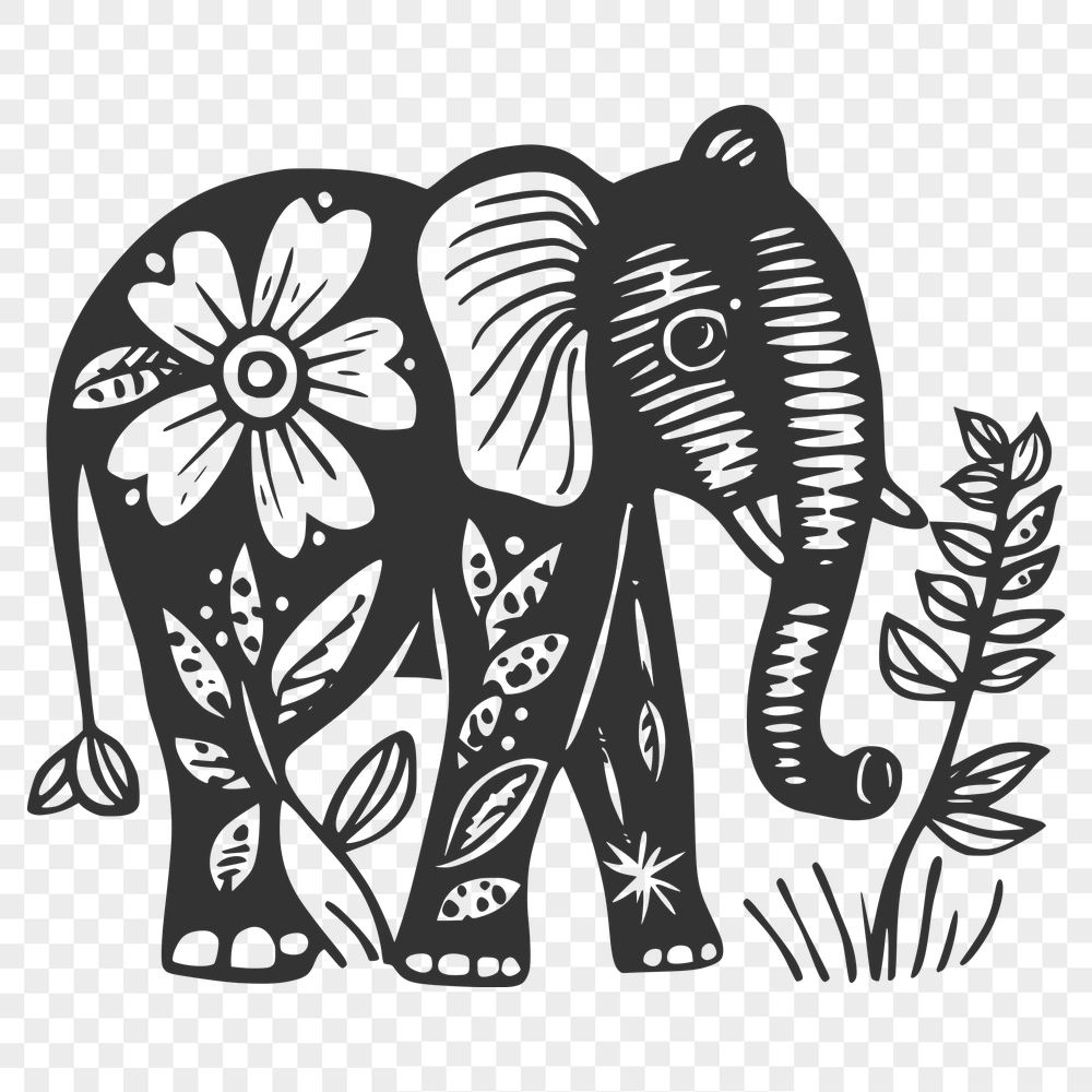 Free Artistic Elephant Illustration