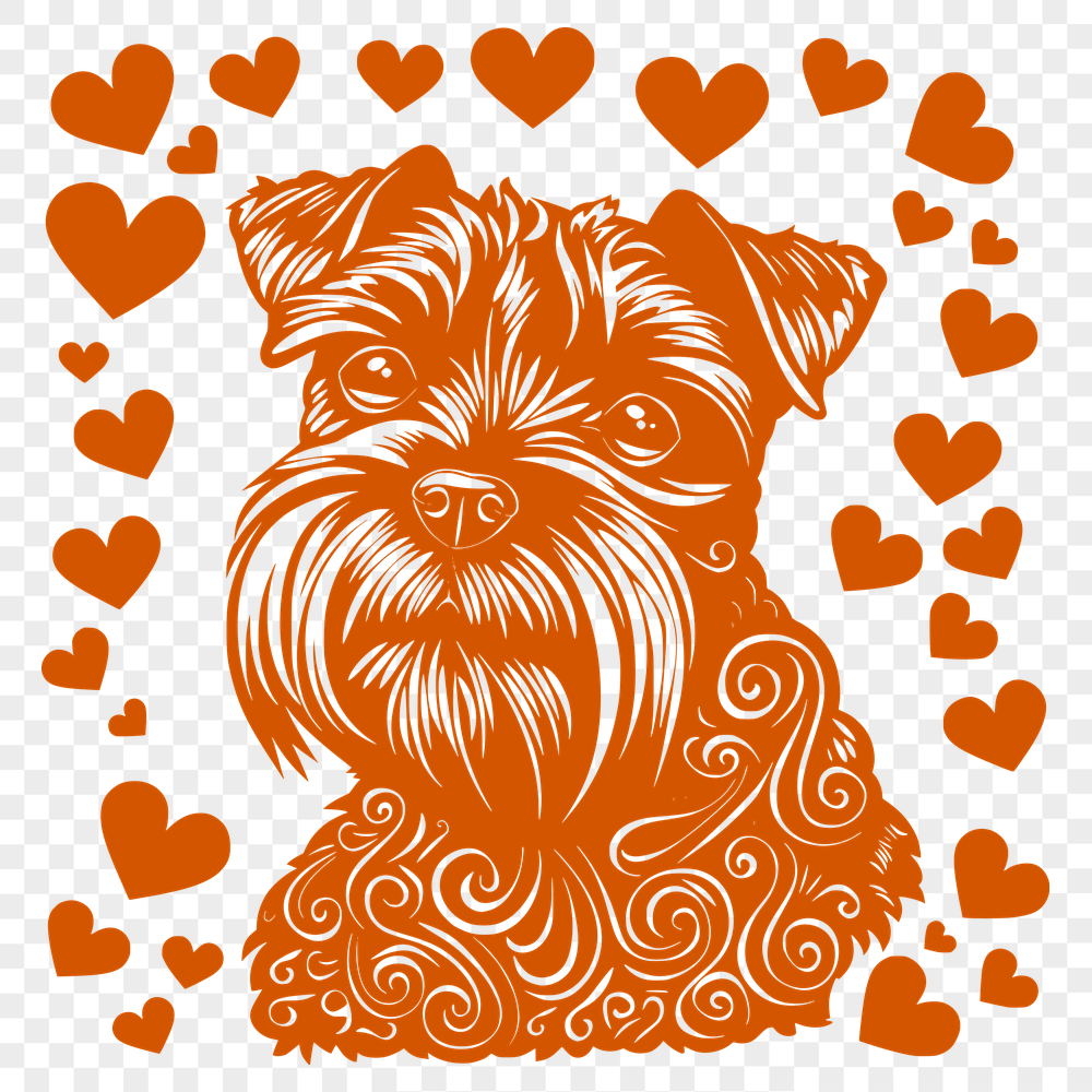 Free Ornate Miniature Schnauzer Design