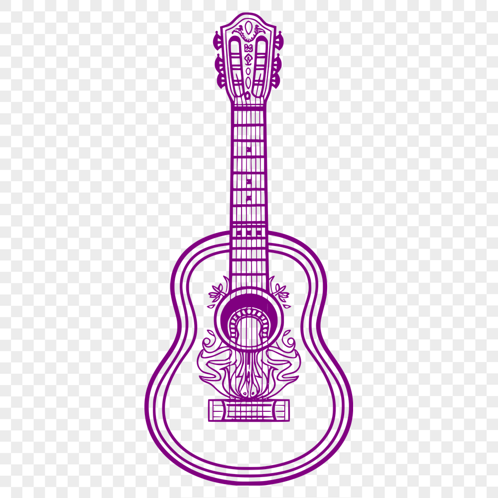 Unique Guitar Digital Drawing